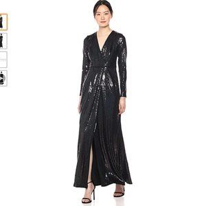 NWT Sequined Black Evening Gown